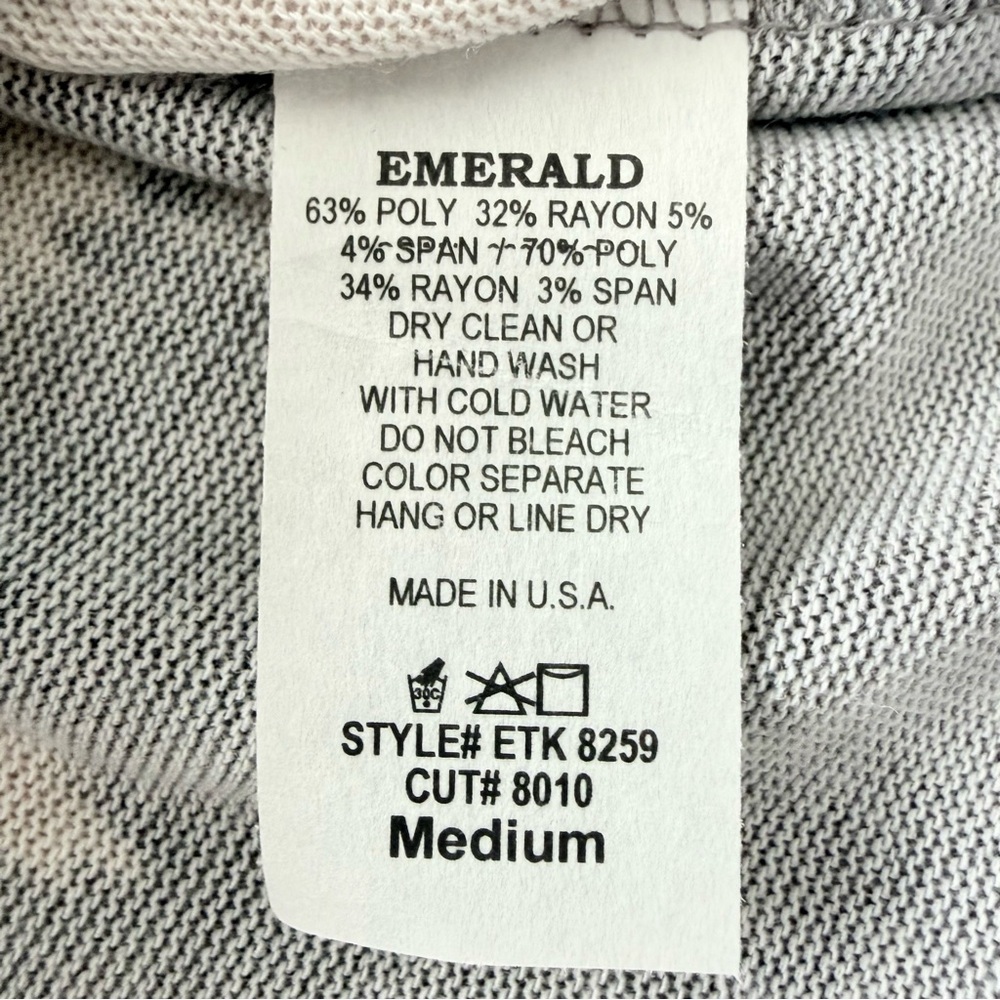 NWOT-Emerald Brand Leopard Sleeve Gray Ombre Raglan Top - Women Sz M - Picture 10 of 10